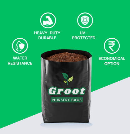 Large 14 x 14 Inches Plastic Nursery Bags for Plants